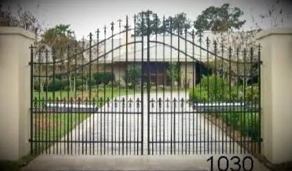 Elegant Iron Gate with Finials